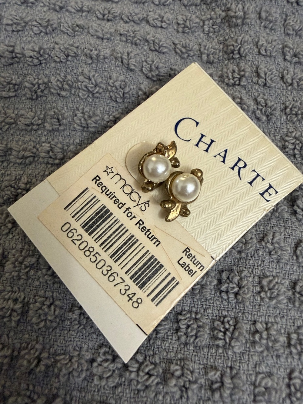 Charter Club Gold-Tone Faux Pearl Stud Earrings